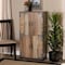 Baxton Studio Cyrille Farmhouse Rustic Finished Wood 4-Door Shoe Cabinet 169-10888 - alternate 3
